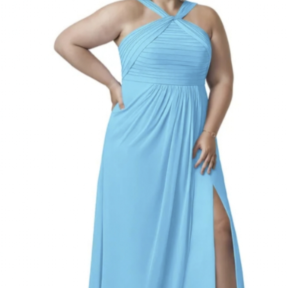 Pool Blue Azazie Bridesmaid/Prom Dress